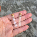 10pcs Small Clear Glass Bottle Wishing Vials Storage Container with Cork Stopper