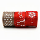 9 Rolls Christmas Ribbon, 2 Yards/Roll Grosgrain Ribbons Xmas Polyester Ribbons