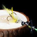 5X(Long Casting Spinner Bait Fishing Lure Double Tail Propeller Trout Carp I6Y1)