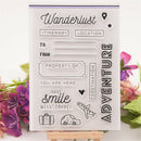 Romantic travel Wanderlust Clear Stamps Scrapbooking Album Card Decor Diary  Z
