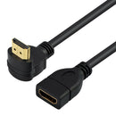 15cm High Speed HDMI 90 Degree Angled Male to HDMI Female Short Cable Ultra HD