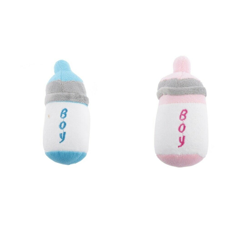 2 pcs NEW Tough Plush Squeaky Baby Bottle Toys Dog/Puppy/Cat Pets Supplies