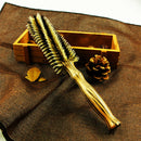 Bristle Hair Curling Brush Wooden Round Comb Hairstyling Magic Curl Brush