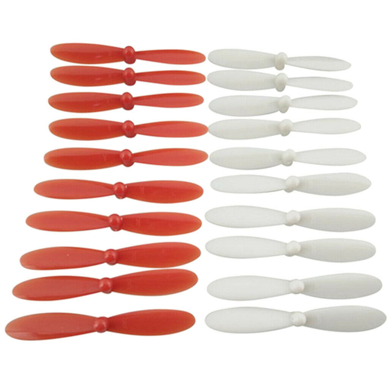 20 Pcs White&Red Durable Propeller for Hubsan X4 H107L H107C H107D RC Drone