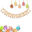 Happy Easter Rabbit Bunny Festival Pull Flag Banner Pennant Bunting DecoratiJ8U6