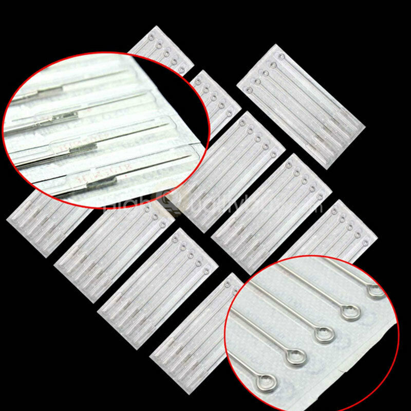 50pcs Sterilized Steel Tattoo Disposable Needles Round Liner Size 5RL dfg