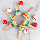 2pcs Wooden Kendama Ball & Colorful Cup, Classic Japanese Balancing Skill Game