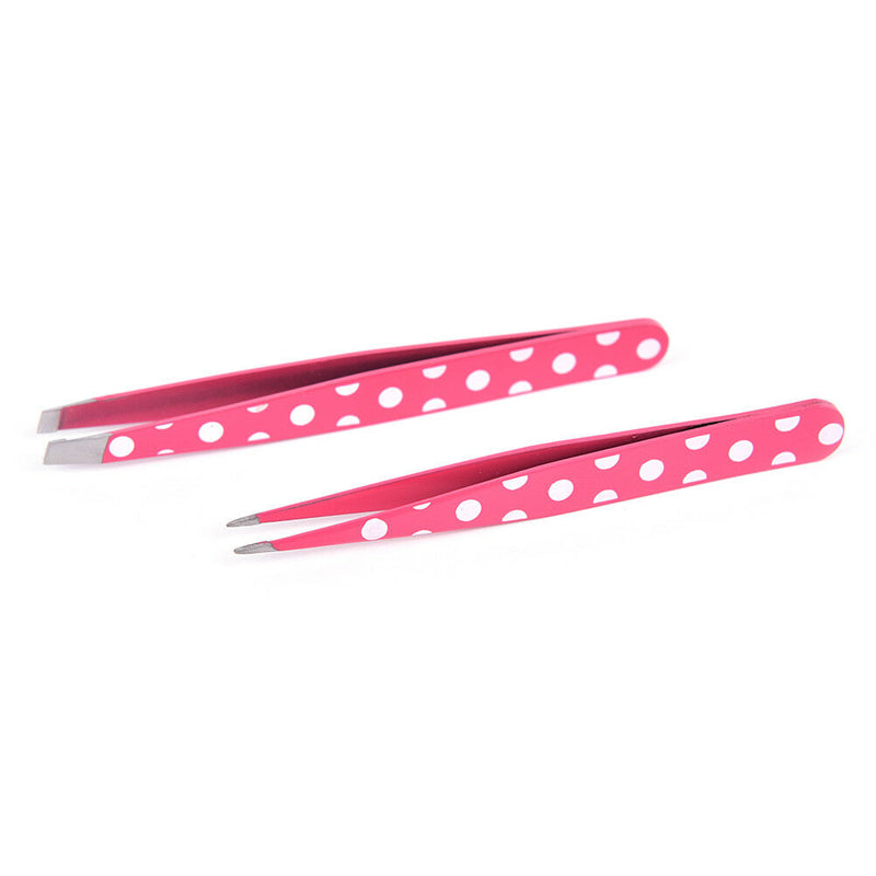 2Pcs/Set Hair Removal Eyebrow Tweezer Eye Brow Clips Beauty Makeup Tools SP