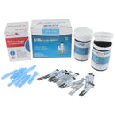 Diabetic Code Blood Glucose Test Strips 50pcs + Test Paper 50pcs Lancets Needl^