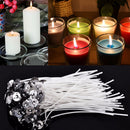 2017 Pack of 50 15cm Pre Waxed Wicks for Candle Making With Sustainers New.