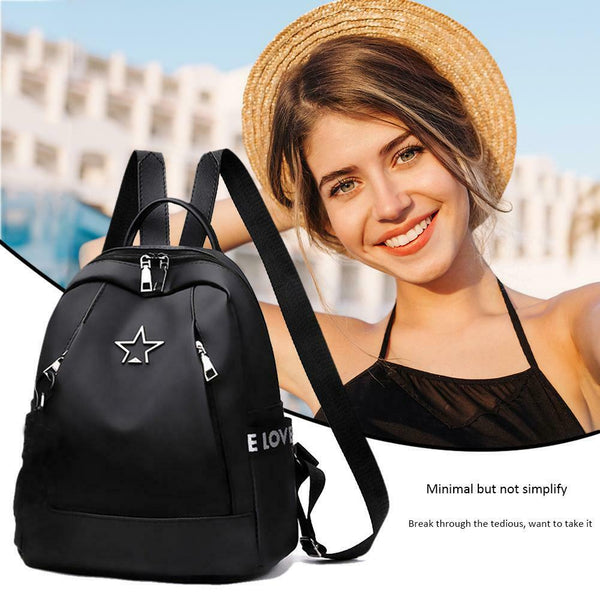Women Casual Backpack Student Star Schoolbags Travel Waterproof Knapsack