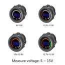 Motorcycle 4.2A USB Power Charger Adapter Blue Voltmeter with Plug for BMW