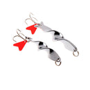 2Pcs Twisted Spinner Lures Metal Fishing Spoon Baits Jigging Sequins 14g 21g