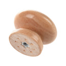 4 Pcs Cabinet Drawer 1.3" Diameter Round Wooden Pull Knobs Handles
