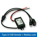 1 for 2 USB Female Micro 12/24V to 5V DC-DC Vehicle Power Supply Buck Converter
