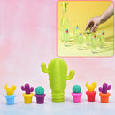 7pc Silicone Cactus Wine Glass Charms /Drink Markers & Bottle Stopper Set Pa Nw