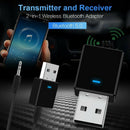 Bluetooth 5.0 Receiver Transmitter 2 in 1 USB Wireless Audio Adapter Blueto