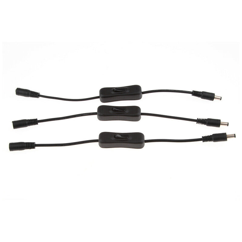 6x LED Strip Light Inline On/Off Switch DC Power Adapter Connector 5.5x2.1mm .