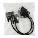 Fasdga VGA 15 Pin Male to 2 Female Plugs Computer Connector Cable Black W9J6