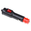 12V-24V 8A Male Car Lighter Socket Plug Connector With Red On/Off Switch BX