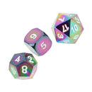 7 Pieces Opaque Zinc Alloy Polyhedral Dice D20 D12 D10 D8 D6 D4 White Number RPG