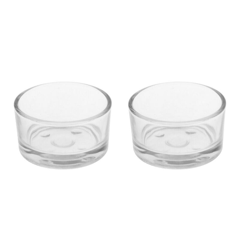 10Pcs Water Food Bowl Transparent Glass Reptile Feeder Feeding Tray Basin