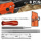 8 Pcs Chainsaw Chain Sharpening Kit Tool Set Guide Bar File Sharpener Tools
