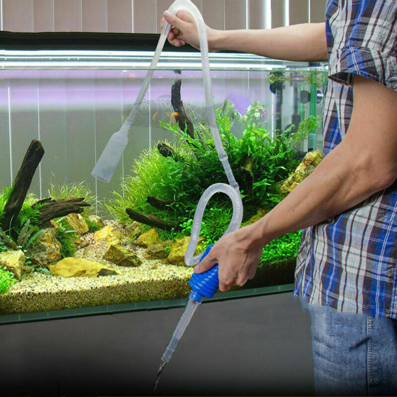 Aquarium Clean Vacuum Water Change Siphon Gravel Cleaner Fish Tank P K3Z2