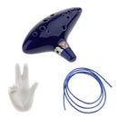 12 Holes Alto C Key Ocarina with Ocarinas Stand Rack Home Decoration Craft