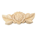 1pc 9*3.5cm Wood Carved Corner Onlay Applique Door Cabinet Rose Unpainted E V4T7