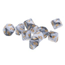10pcs 10 Sided Dice D10 Polyhedral Dice for    DND MTG RPG High quality White