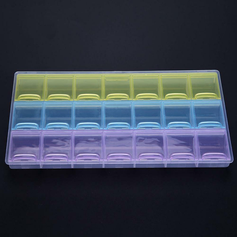 21 Grids Weekly Pills Storage Box Candy Sundries Container Case Home Organizer