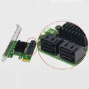 PCIe PCI Express to 6G SATA3.0 4-Port SATA III Expansion Controller Card Br