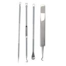 4Pcs Stainless Blackhead Acne Facial Pimple Spotting Remover Extraction Too