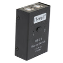 USB 2.0 Manual Sharing Switch KVM Selector 4 Port HUB For PC Scanner Printer