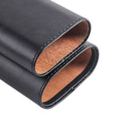 Leather Travel Cigar Holder Protective Storage Box Sleeve Holding 3 Cigars