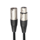 3 Pin XLR Male to Female Audio Cable Speaker Amplifier Line for Microphone Black