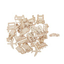 60 Pack Mixed Wooden Cutouts Shapes, MDF, Craft Shape, Vehicles, Embellishments,