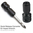1/2" to 1/4" Drive Socket Adapter Reducer Air Impact Screwdriver Bits Chuck