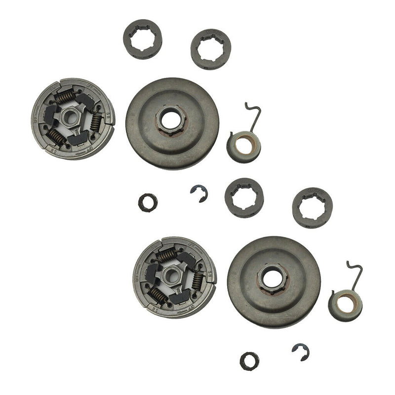 2 Sets Sprocket Clutch Kit 3/8 Pitch Bearing Worm Gear For Stihl Ms361 Ms440 044