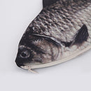 Creative Unisex Fish Shape Pencil Case Zipper Large Capacity Pen Bag Clutch