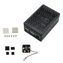 For Raspberry Pi 4B Protective ABS Case with Cooling Fan Aluminum HeatSink