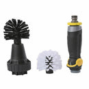 Auto Water Powered Car Wheel Brush Tire Rim Scrub Hard Soft Wash Cleaning Tool