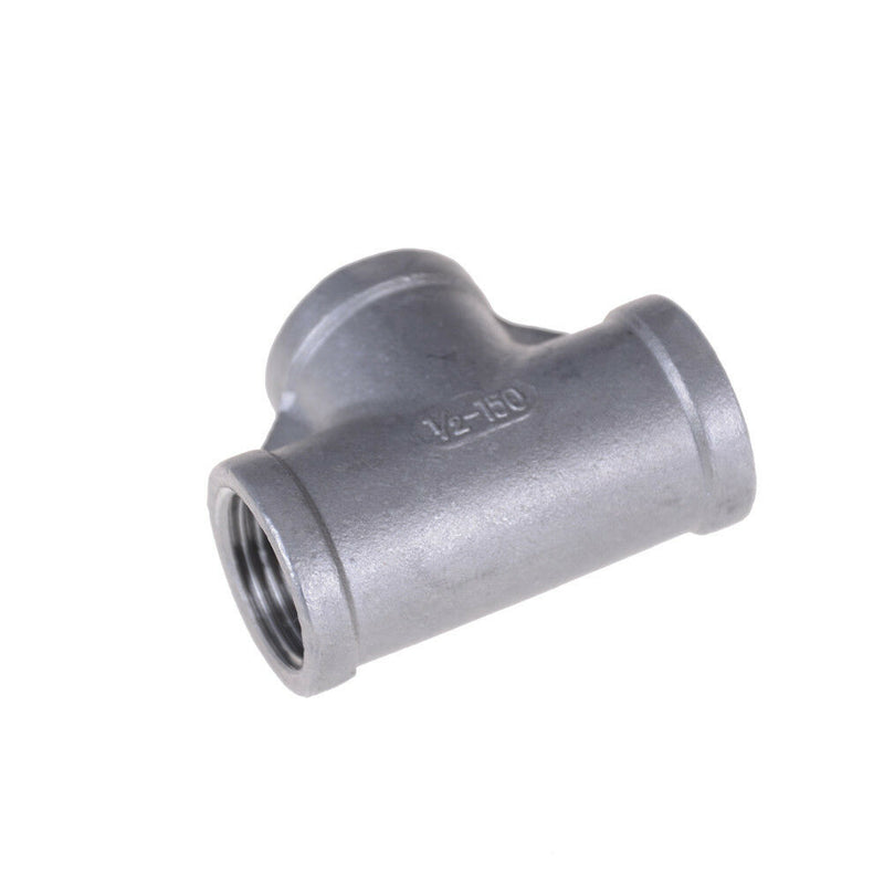 1/2" Tee 3 way Female Stainless Steel 304 Threaded Pipe Fitting NPTG~ï¼ˆ