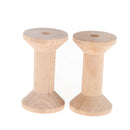 10Pcs Wooden Empty Sewing Spool for Wire Thread Bobbins Cord Coils 3.5 x 6cm