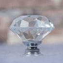 Zinc Alloy Drawer Wardrobe Pull Door Knob Screw Crystal Glass Cabinet C7O2. N8R4