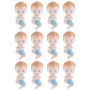 12 Pieces Cute Baby Foot Boys Girls Party Favor Christening Baby Shower Blue