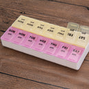 7 Day 14 Slots Pill Storage Box Weekly Medicine Organizer AM/PM Detach Case A