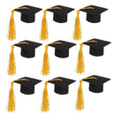15Pcs New Year Wine Gift Mini Doctorial Hat with Tassels Wine Bottle Topper