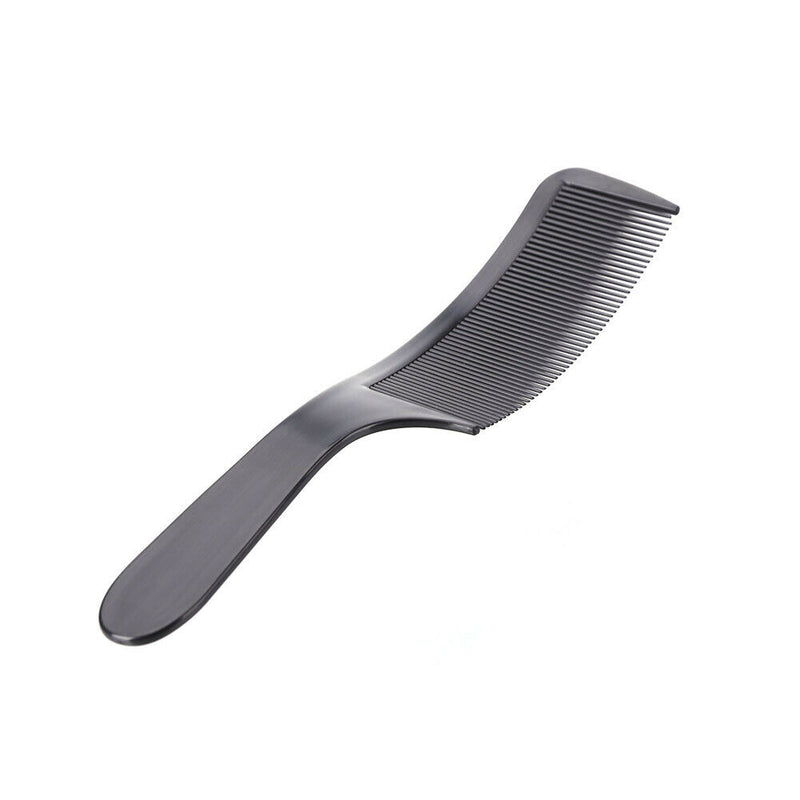 Curved Hair Clipping Cutting Arced Comb Flat Top Haircut Comb Brush (Black) A